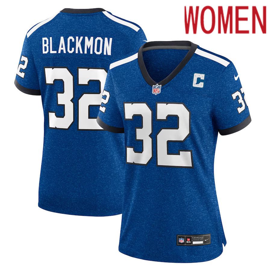 Women Indianapolis Colts 32 Julian Blackmon Nike Royal Indiana Nights Alternate Game NFL Jersey
